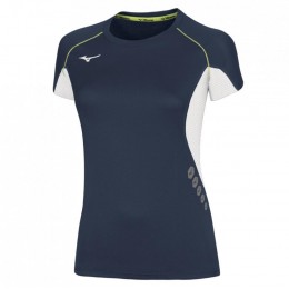 Mizuno T-Shirt Premium JPN Tee Donna Blu/Bianco